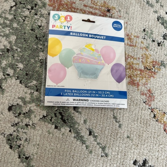Cupcake Foil Balloon Bouquet Set by 321 Party! - Picture 4 of 5